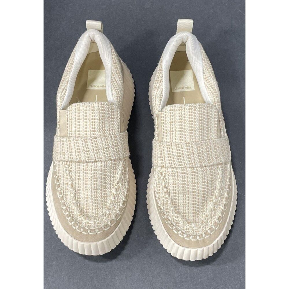 Dolce Vita Women's Dayo Beige Round Toe Casual Slip-on Sneaker Shoes Size 9m